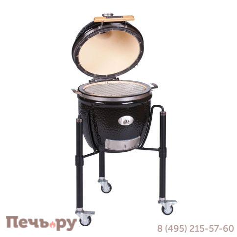 Керамический гриль Monolith Junior Pro Series 2.0 Black на ножках фото 8