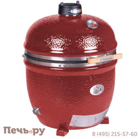 Керамический гриль Monolith Lechef Pro 2.0 Red без боковых столиков и подставки фото 2