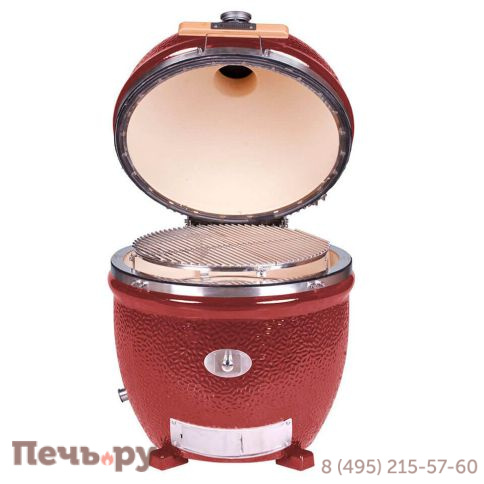 Керамический гриль Monolith Lechef Pro 2.0 Red без боковых столиков и подставки фото 3