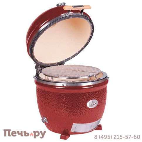 Керамический гриль Monolith Lechef Pro 2.0 Red без боковых столиков и подставки фото 4