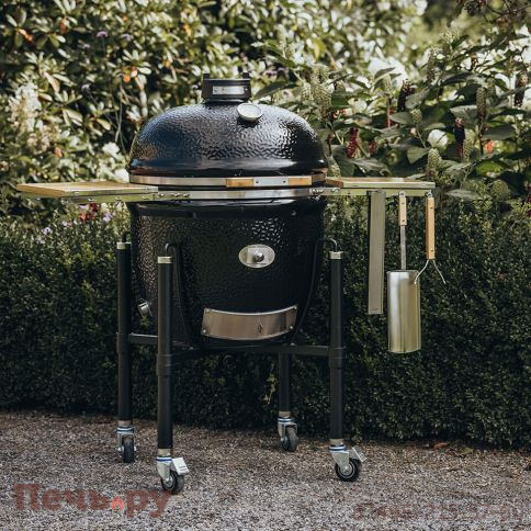 Керамический гриль Monolith Lechef Pro Series 2.0 Black с боковыми столиками и подставкой фото 12