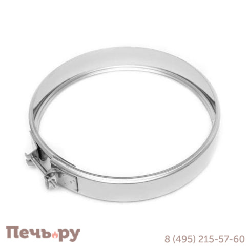 Хомут Теплов и Сухов трубный на болте (AISI 304) фото