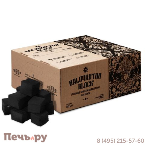 Кокосовый уголь для барбекю Kalimantan Black 8кг фото 4