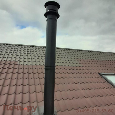 Комплект дымохода Schiedel Permeter, нержсталь, черный, проход через крышу, верхний выход фото 36