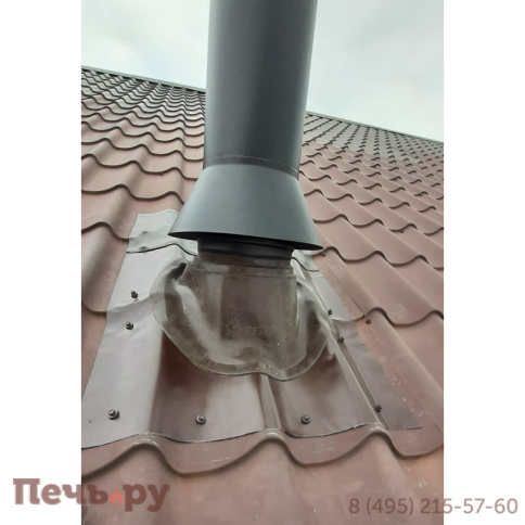 Комплект дымохода Schiedel Permeter, нержсталь, черный, проход через крышу, верхний выход фото 39