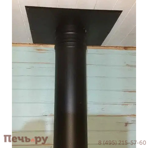 Комплект дымохода Schiedel Permeter, нержсталь, черный, проход через крышу, верхний выход фото 45