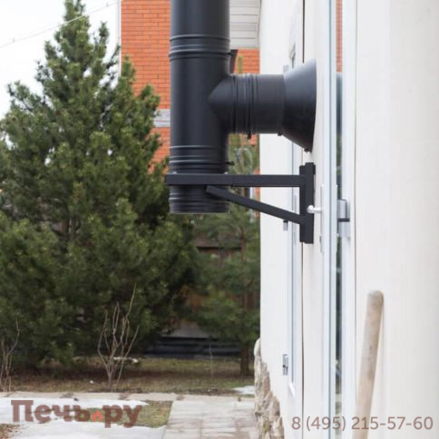 Комплект дымохода Schiedel Permeter Ultra, нержсталь, черный, проход через стену, задний выход + изоляционные материалы фото 28