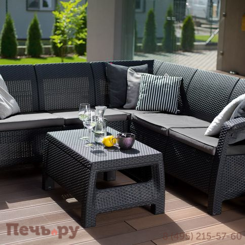 Комплект мебели угловой Gardeck Корфу Релакс Сет (Corfu II Relax Set) графит фото 2