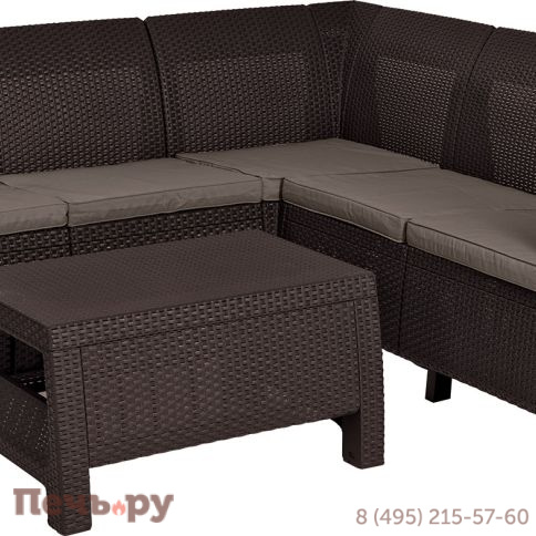 Комплект мебели угловой Gardeck Корфу Релакс Сет (Corfu II Relax Set) коричневый фото