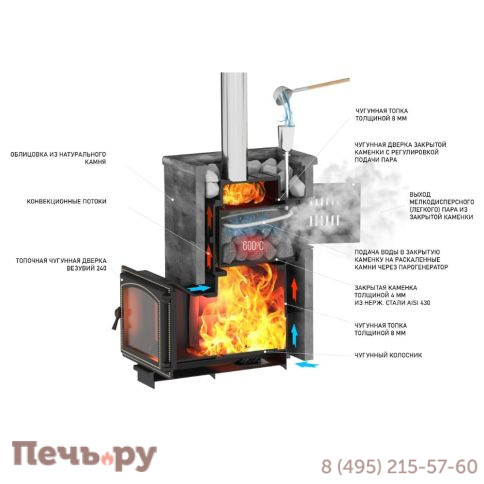 Комплект Везувий Легенда Русский пар 30 (240) Next Пироксенит Элит, S-40 фото 3