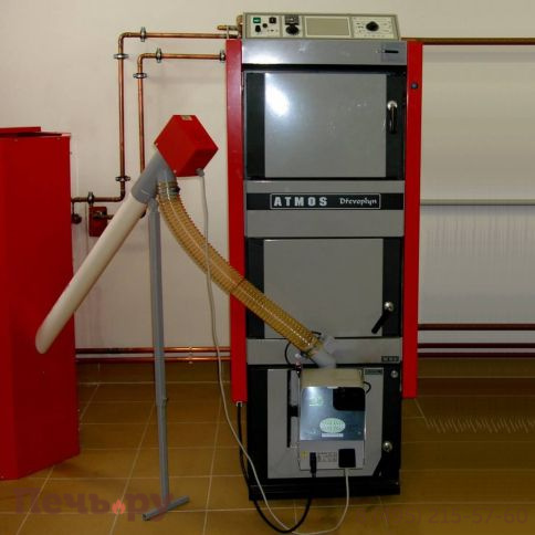 Котел твердотопливный комбинированный пиролизный Atmos DC 15 EP фото 2
