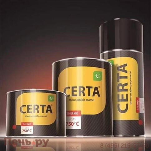 Краска термостойкая Certa (банка 0,8 кг) Черная фото