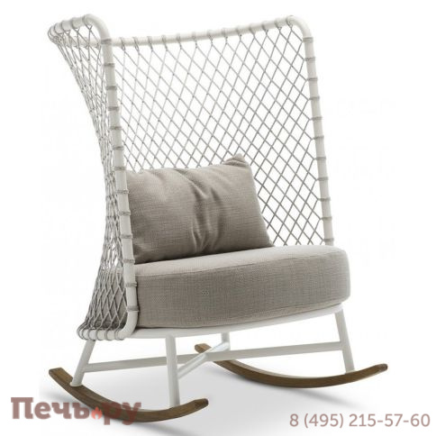 Кресло-качалка плетеное с подушками Robertirattan Charme фото 3