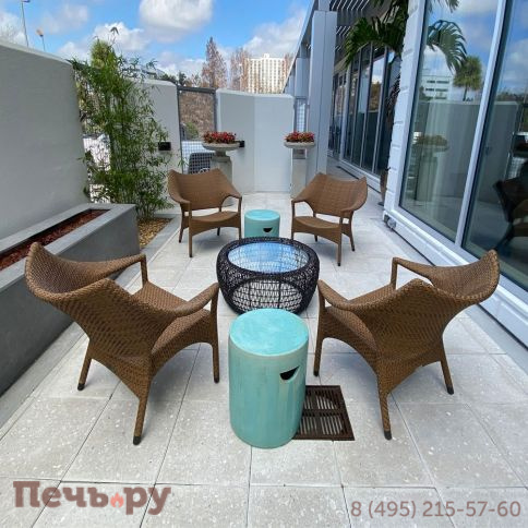 Кресло лаунж плетеное Janus et Cie Amari JNS/736-10-111/S фото 6