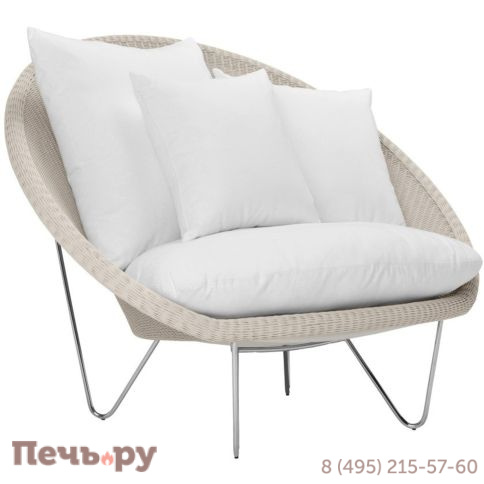 Кресло лаунж плетеное с подушками Janus et Cie Gigi II JNS/776-36-111/V-C-CUS фото