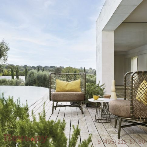 Кресло плетеное с подушками Robertirattan Charme ROB/4381B/81CUх1 фото 2