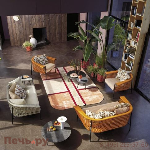 Кресло плетеное с подушками Robertirattan Corolle фото 5