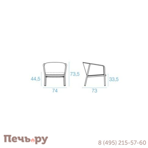 Лаунж-кресло металлическое с подушкой EMU Carousel фото 6