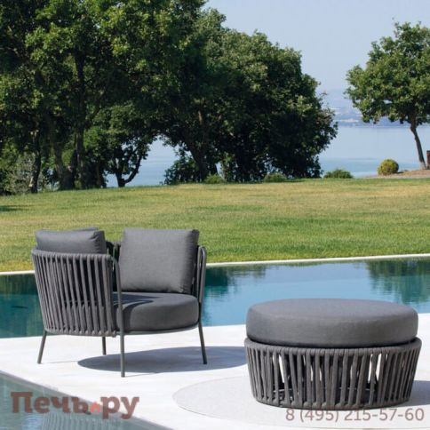 Лаунж-кресло плетеное с подушками Vermobil Daisy Rope фото 2