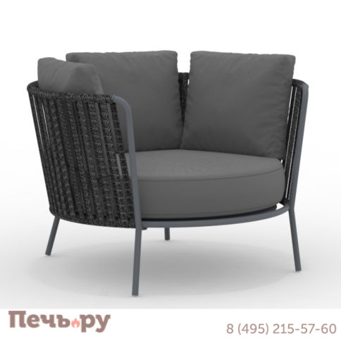 Лаунж-кресло плетеное с подушками Vermobil Daisy Rope фото 4