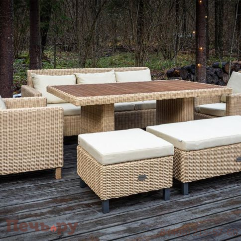 Диван Gardeck Mokka Bella 3-х местный, соломенный фото 2