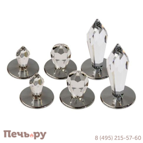 Набор насадок Cariitti Crystal 6 шт, хром фото