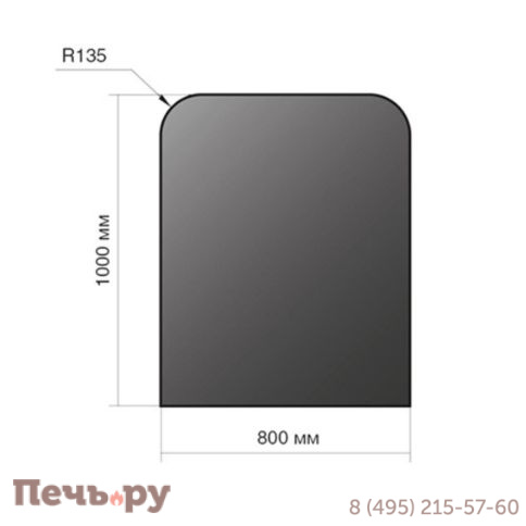 Напольный лист Везувий R135 1000x800x2 сталь (черный) фото