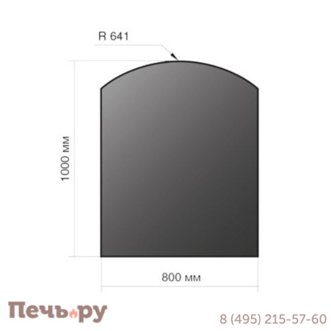 Напольный лист Везувий R641 1000x800x2 сталь (черный) фото