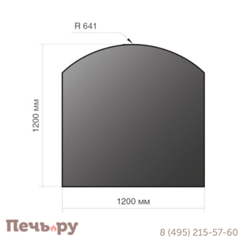 Напольный лист Везувий R641 1200x1200x2 сталь (черный) фото