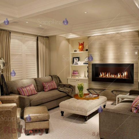 Настенный биокамин SappFire Mercury 1800 Black фото 4