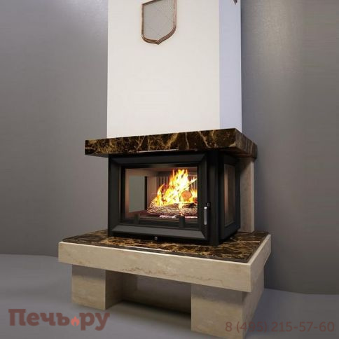 Облицовка Байкал с топкой Maja/LP, Crema Nova/Rosso Levanto фото