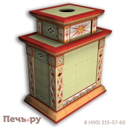 Облицовка камина КимрПечь Билибин центральный-двухъярусный художественный фото 7