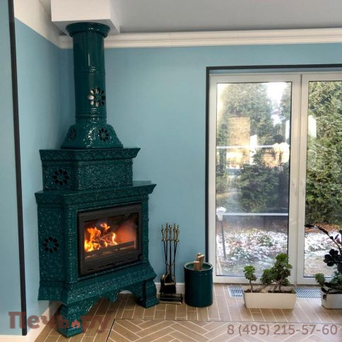 Облицовка камина КимрПечь Кострома угловой-двухъярусный фото 19