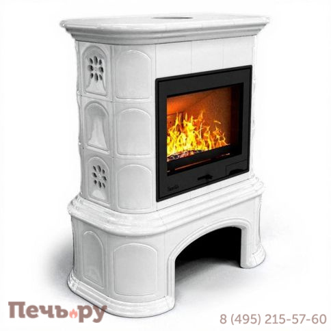 Облицовка камина КимрПечь Прованс с дровником пристенный фото