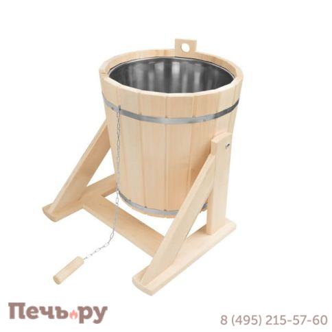 Обливное устройство 15л. Липа с нержавеющей вставкой М-62 фото