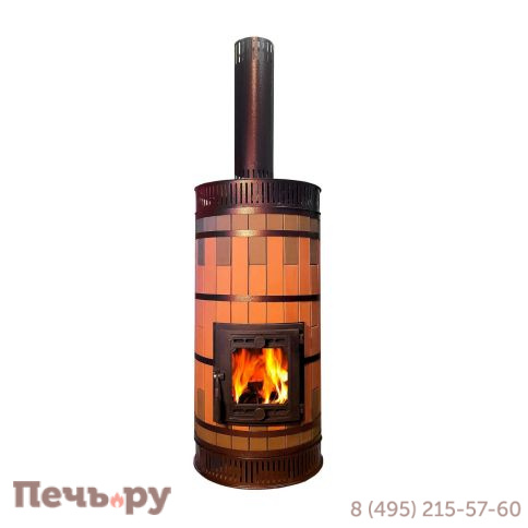 Отопительная печь КДМ Ладушка Лайт в кирпичной облицовке Керма фото
