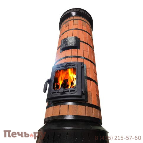 Отопительная печь КДМ Ладушка в кирпичной облицовке фото 5