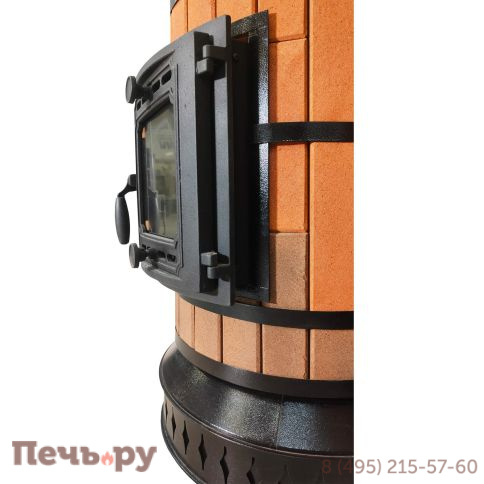 Отопительная печь КДМ Ладушка в кирпичной облицовке фото 6