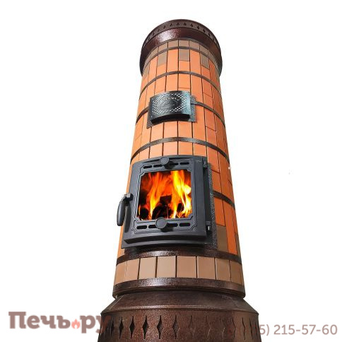 Отопительная печь КДМ Ладушка в кирпичной облицовке Керма фото 5