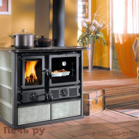 Отопительно-варочная печь La Nordica Rosa камень фото 3