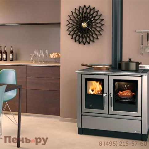 Отопительно-варочная печь La Nordica Vicenza Inox/Nero фото 4