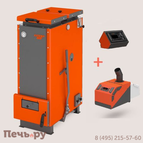 Отопительный котел Теплодар Куппер Карбо - 26 (2.0) с пеллетной горелкой фото