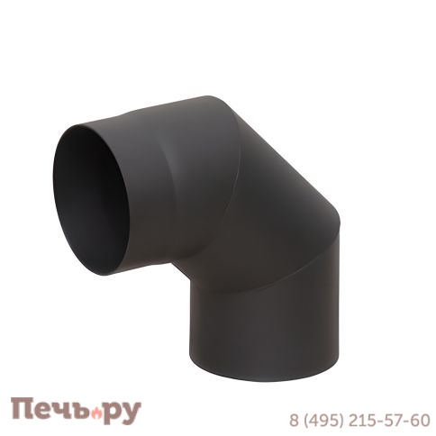 Отвод Lava (сталь 2мм, черный) 90* фото