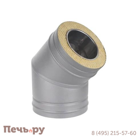 Отвод сэндвич 45* КПД серый 120х200 фото