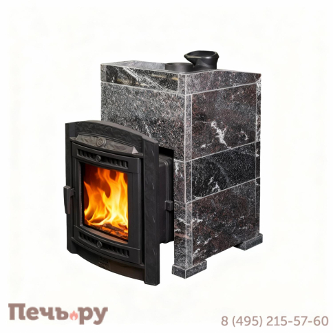 Печь банная Прометалл Атмосфера L в облицовке Амфиболит фото