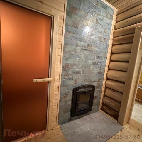 Печь банная Прометалл Атмосфера L в облицовке наборные ламели фото 25