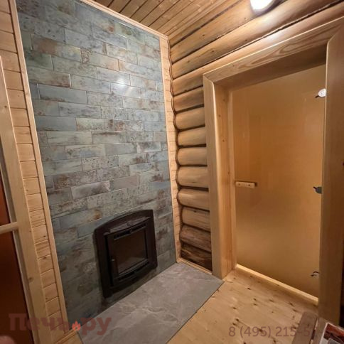 Печь банная Прометалл Атмосфера L в облицовке наборные ламели фото 28