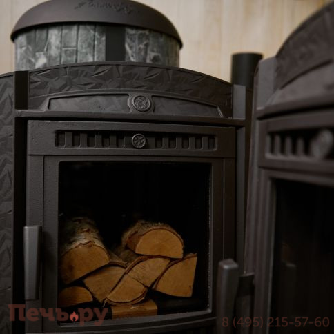 Печь банная Прометалл Атмосфера L в облицовке наборные ламели фото 33