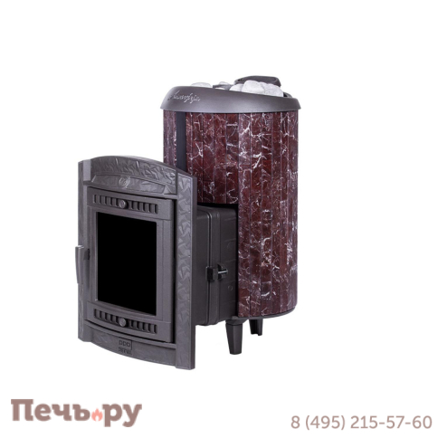 Печь банная Прометалл Атмосфера L в облицовке наборные ламели фото 35