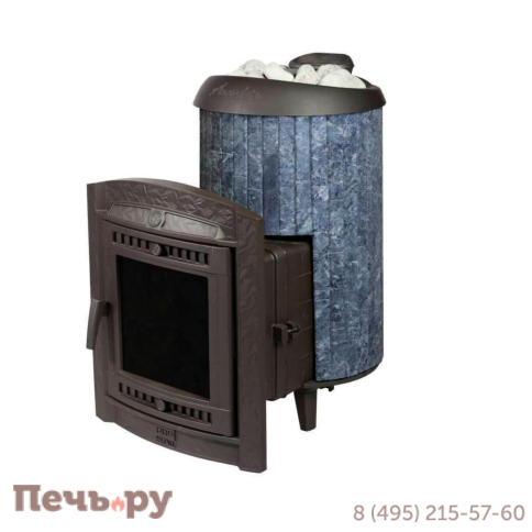 Печь банная Прометалл Атмосфера L в облицовке наборные ламели фото 40